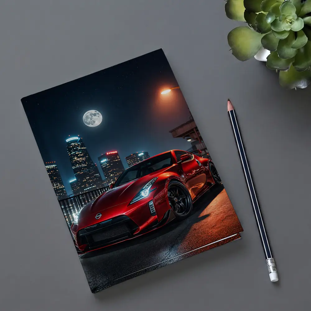 Nissan 370Z Red City Night Skyline – Notebooks