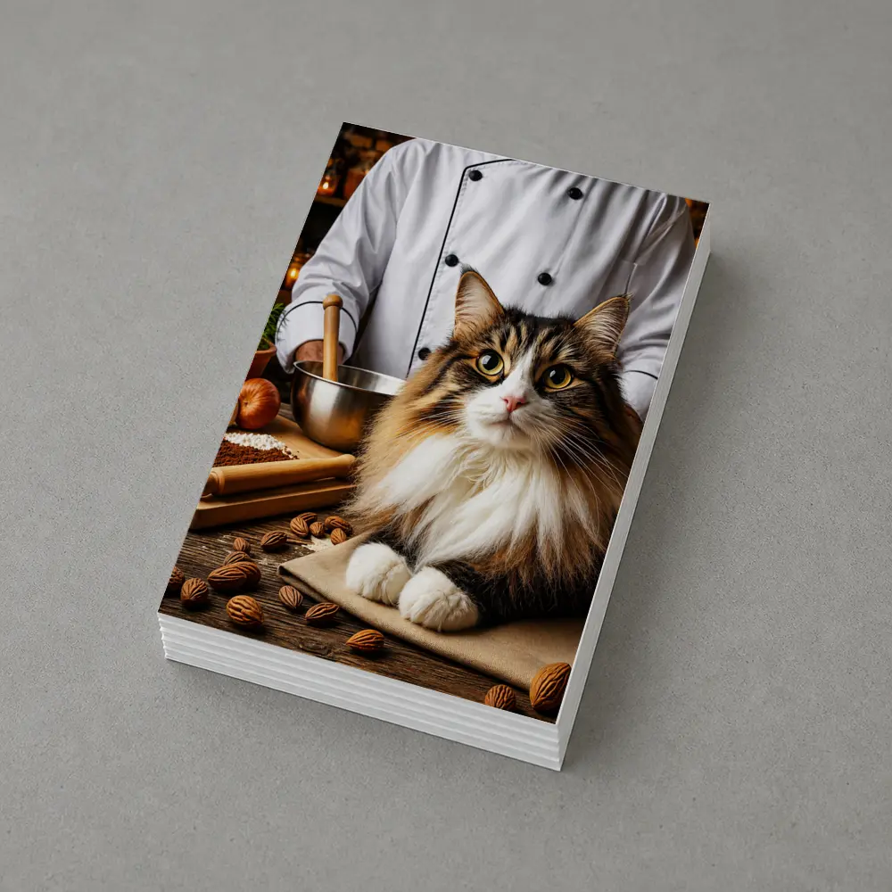 Norwegian Forest Cat Chef Kitchen Scene – Postcards