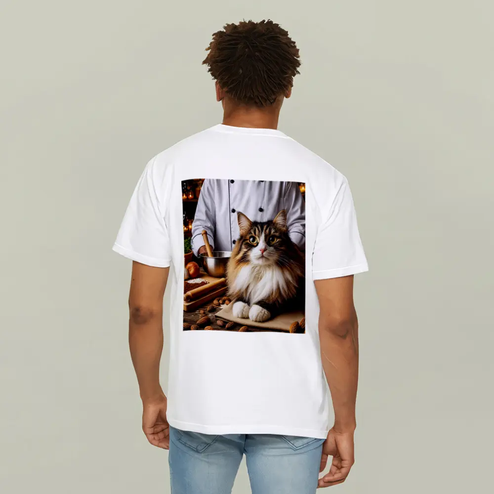 Norwegian Forest Cat Chef Kitchen Scene – T-Shirts