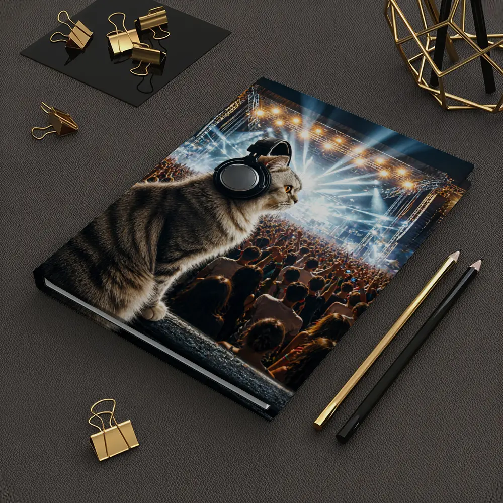 Norwegian Forest Cat At Music Festival Concert – Notebooks