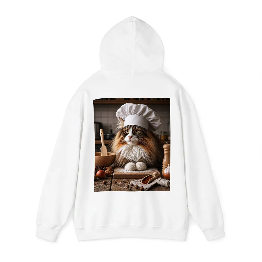 Norwegian Forest Cat Chef Kitchen Portrait – Hoodies