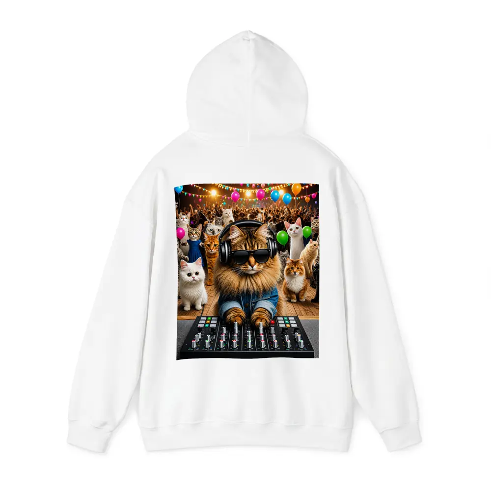 Norwegian Forest DJ Cat Party Crowd – Hoodies