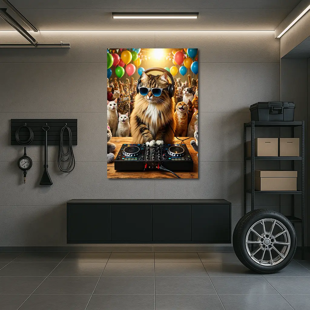 Norwegian Forest Cat DJ Party Balloons – Wall Art