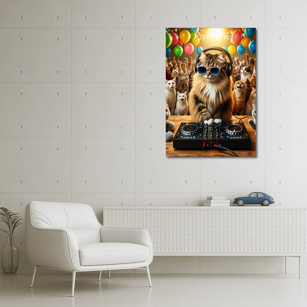 Norwegian Forest Cat DJ Party Balloons – Wall Art