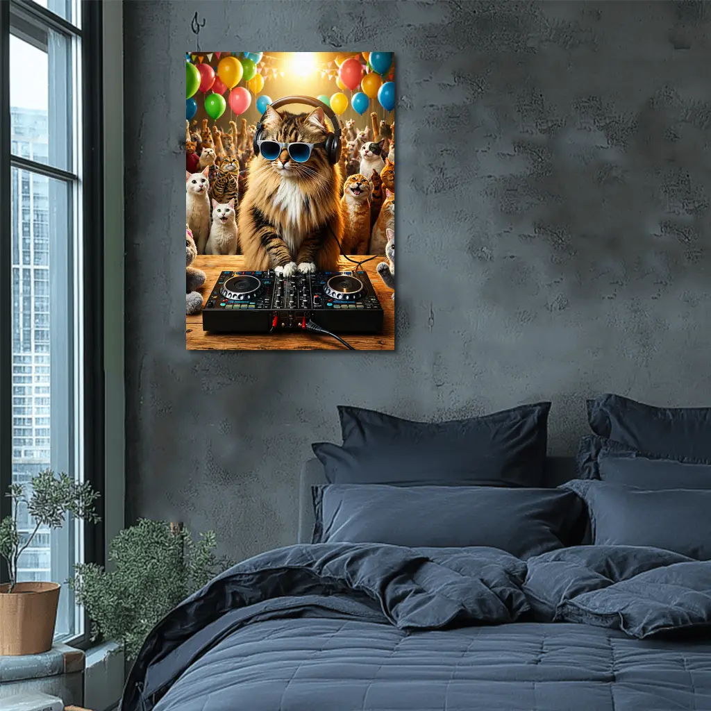 Norwegian Forest Cat DJ Party Balloons – Wall Art