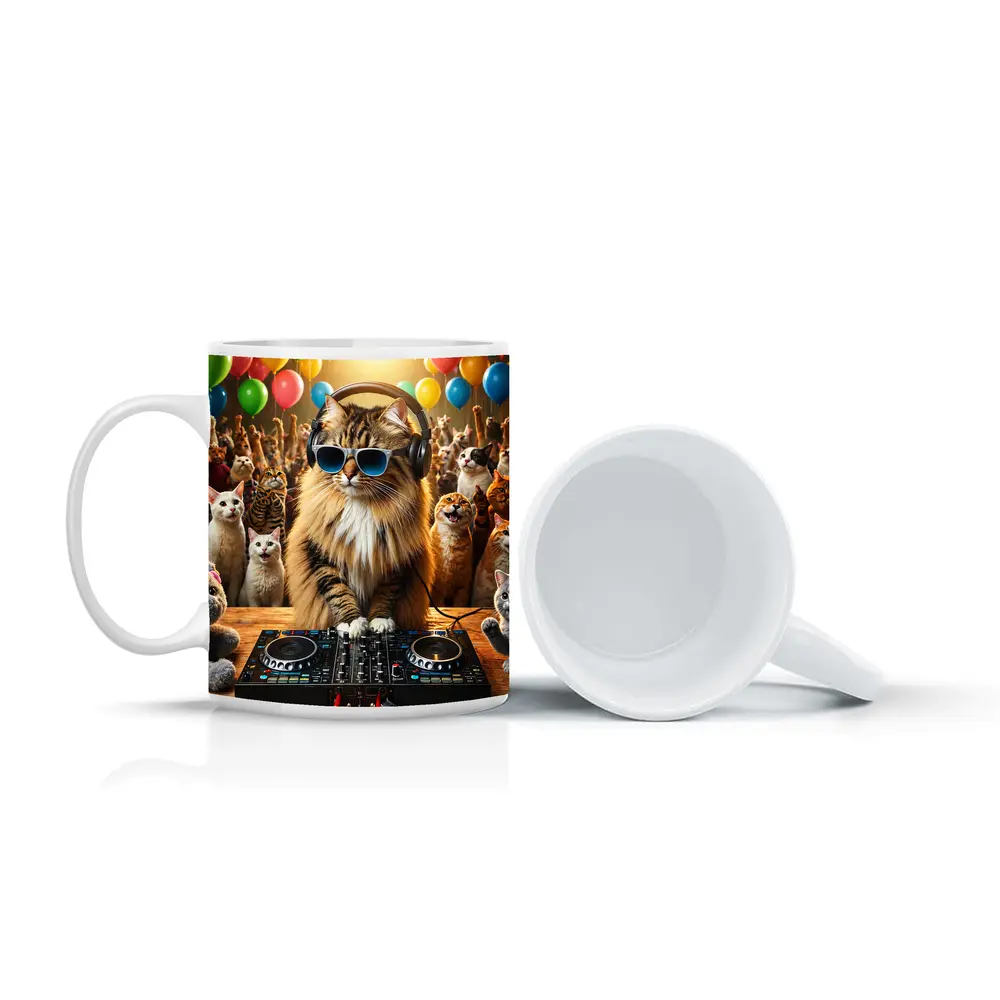 Norwegian Forest Cat DJ Party Balloons – Mugs