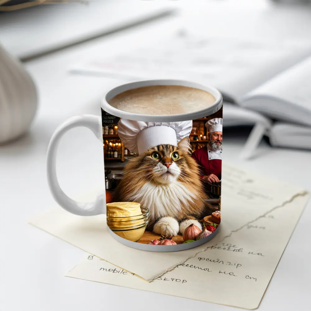 Norwegian Forest Cat Chef Cozy Kitchen – Mugs