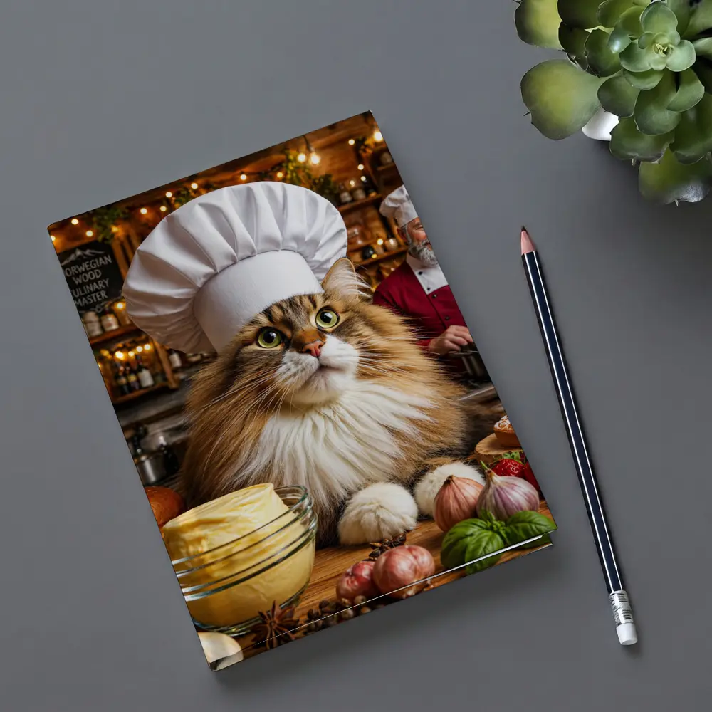 Norwegian Forest Cat Chef Cozy Kitchen – Notebooks