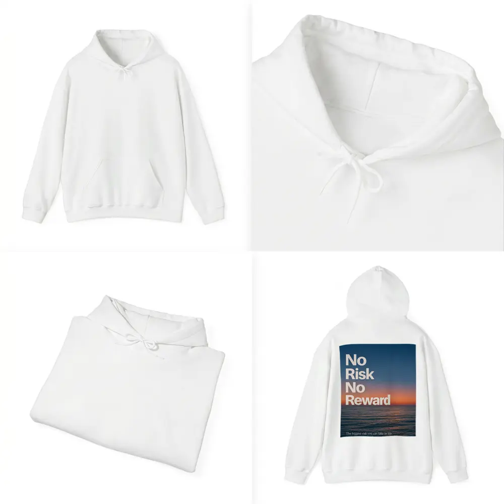 No Risk No Reward Ocean Sunset Quote – Hoodies
