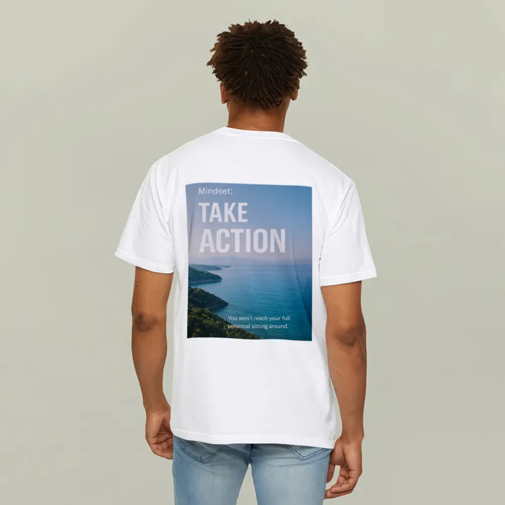 Take Action Mindset Quote Coastal Ocean View – T-Shirts