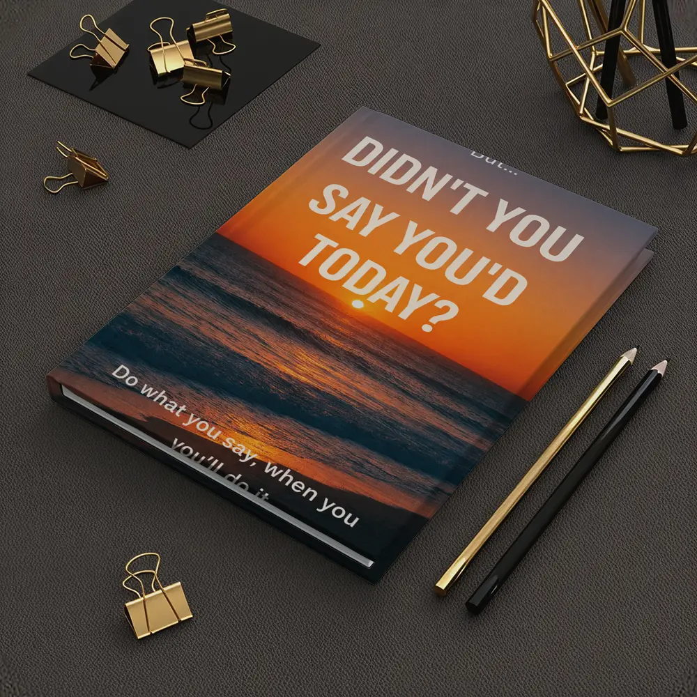 Discipline Quote Sunset Ocean Beach Art – Notebooks