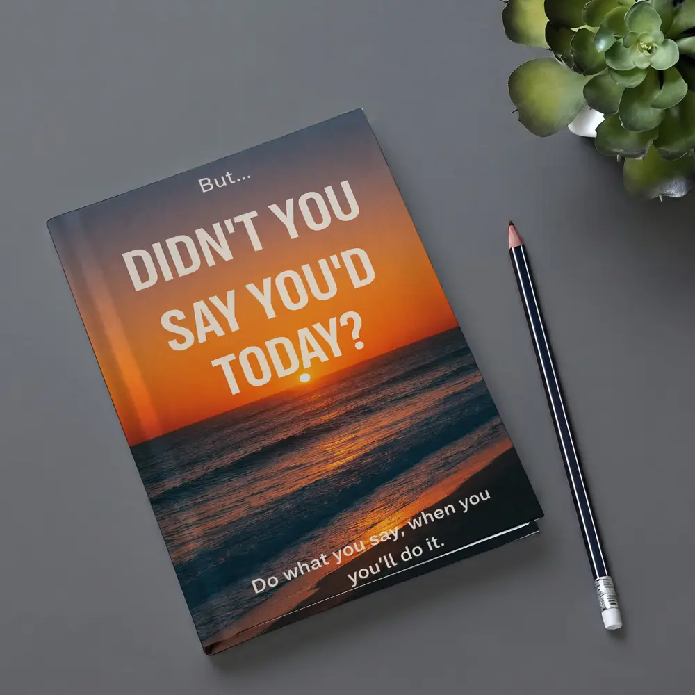 Discipline Quote Sunset Ocean Beach Art – Notebooks