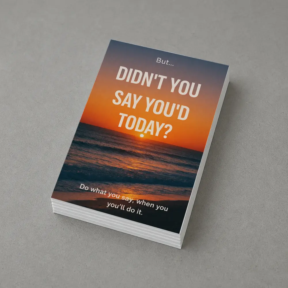 Discipline Quote Sunset Ocean Beach Art – Postcards