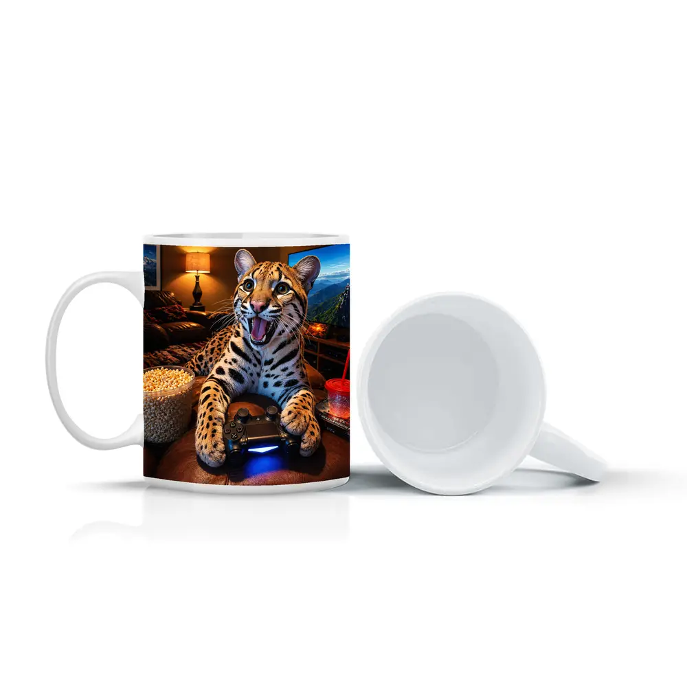 Ocelot Gaming Controller Cozy Living Room – Mugs