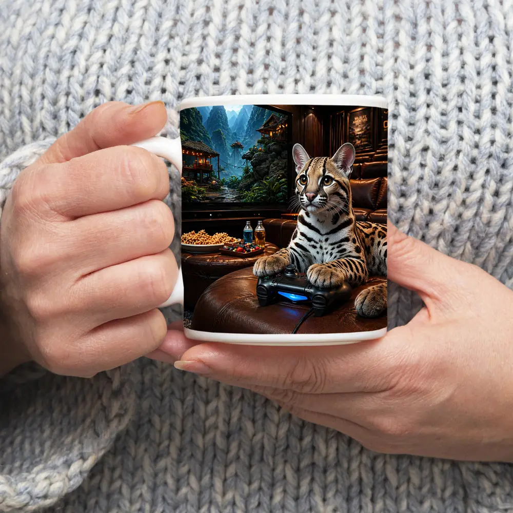 Ocelot Gaming Controller Home Theater Room – Mugs
