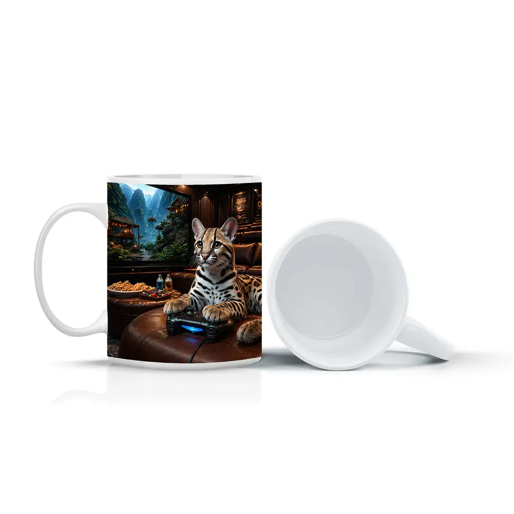 Ocelot Gaming Controller Home Theater Room – Mugs