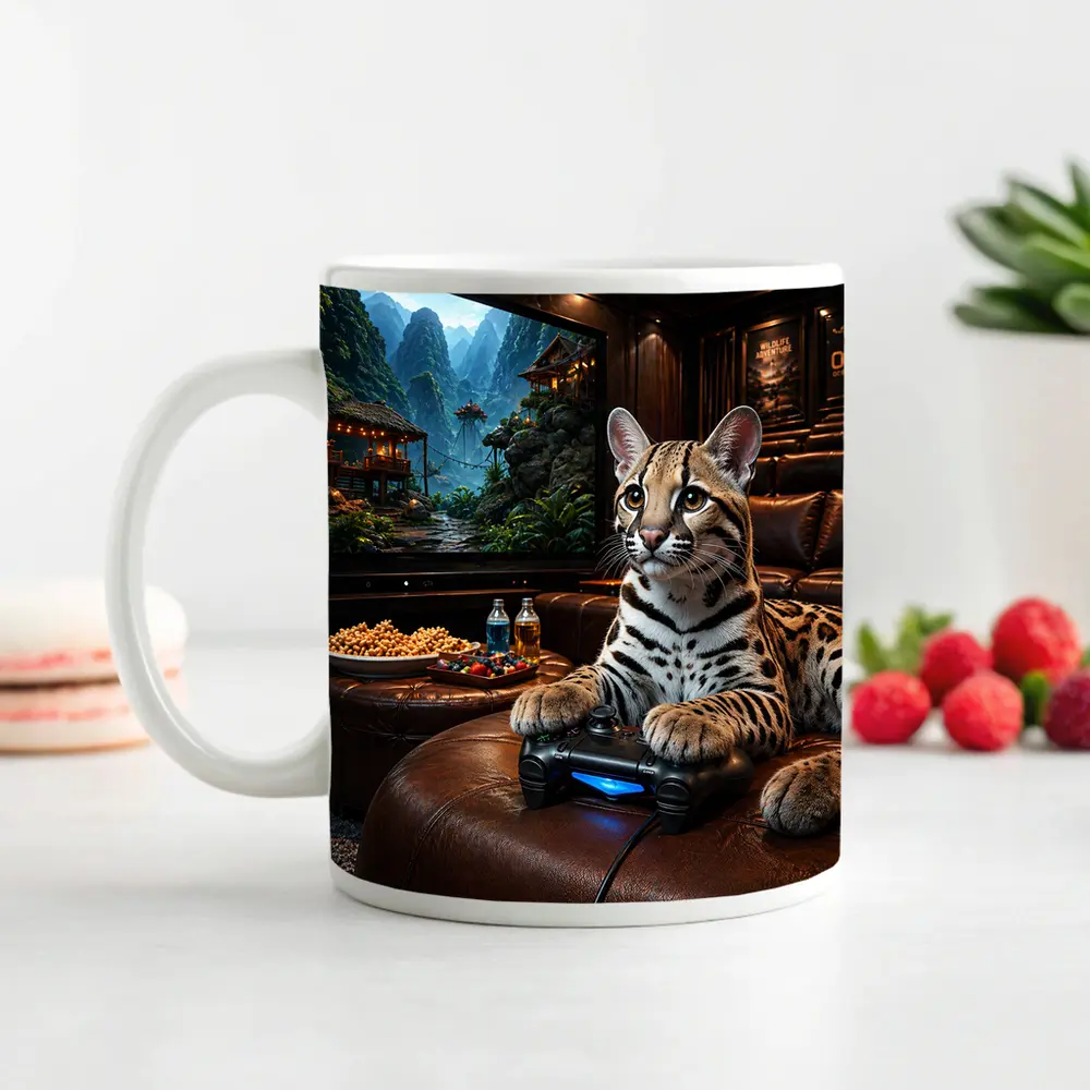 Ocelot Gaming Controller Home Theater Room – Mugs
