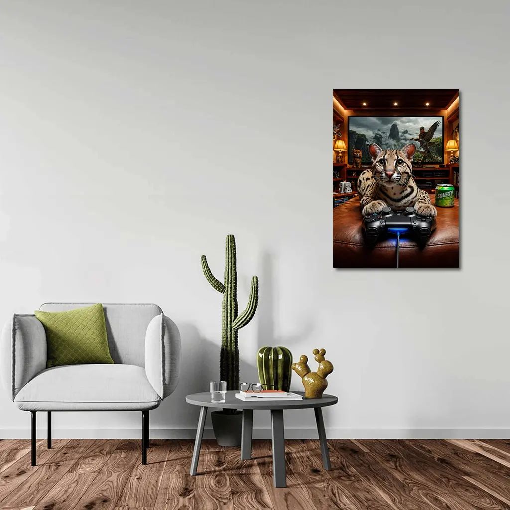 Ocelot Gaming Controller Home Theater Room – Wall Art