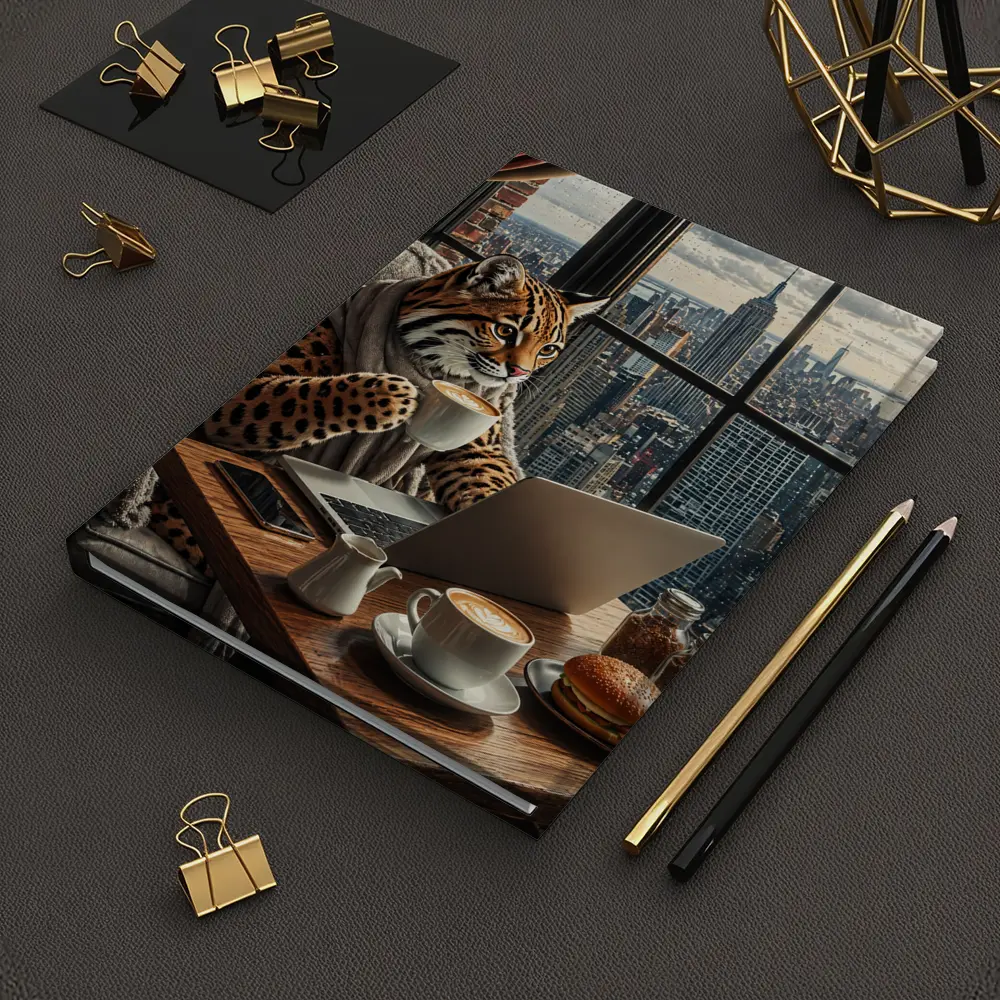 Ocelot Working Laptop New York City View – Notebooks