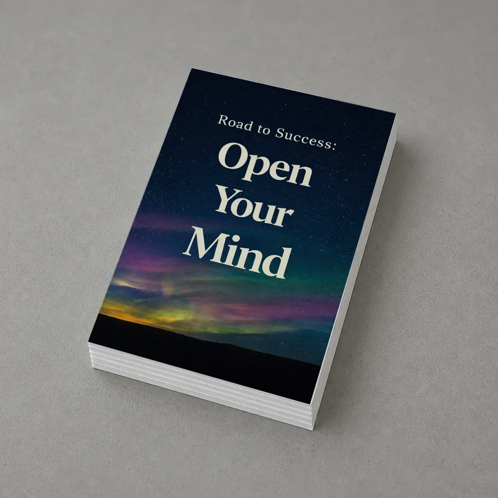 Open Your Mind Road to Success Quote – Postcards