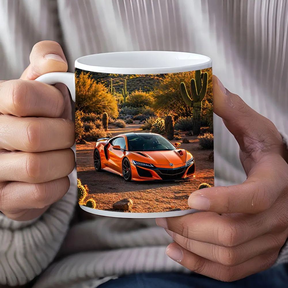 Acura NSX Orange Desert City Skyline – Mugs