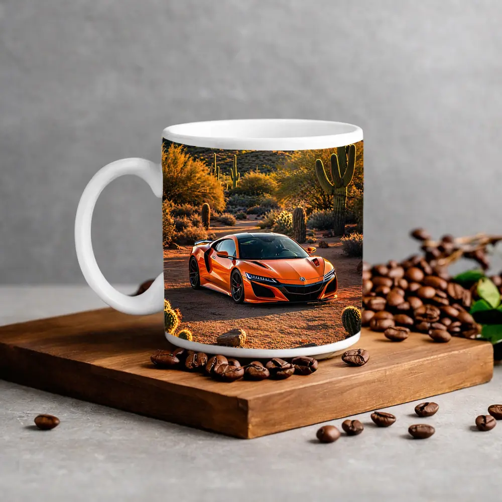 Acura NSX Orange Desert City Skyline – Mugs