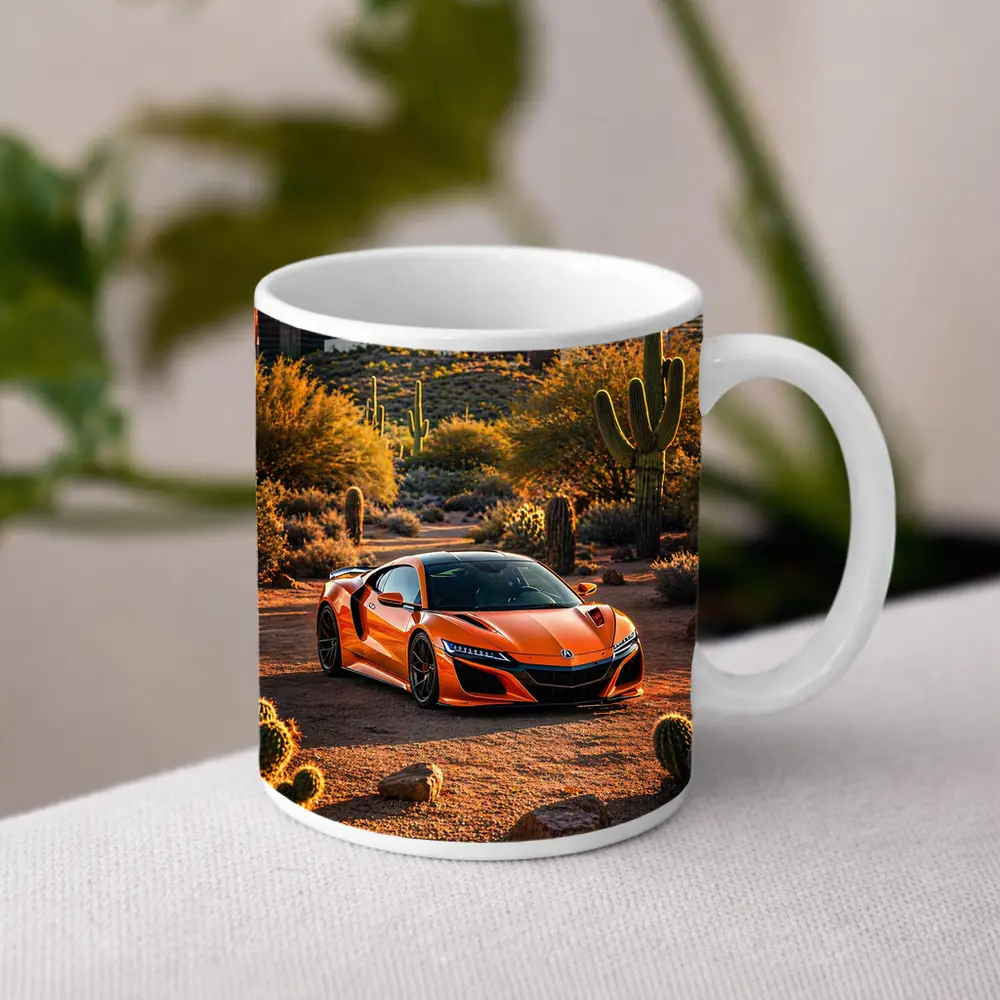 Acura NSX Orange Desert City Skyline – Mugs