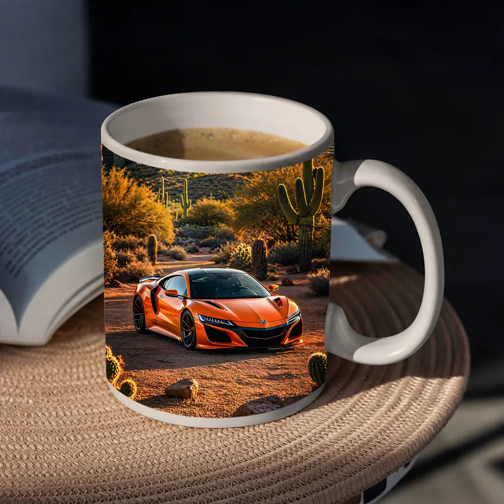 Acura NSX Orange Desert City Skyline – Mugs