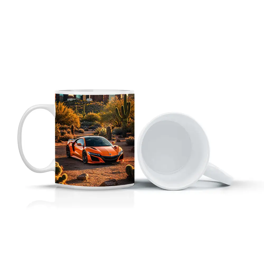 Acura NSX Orange Desert City Skyline – Mugs