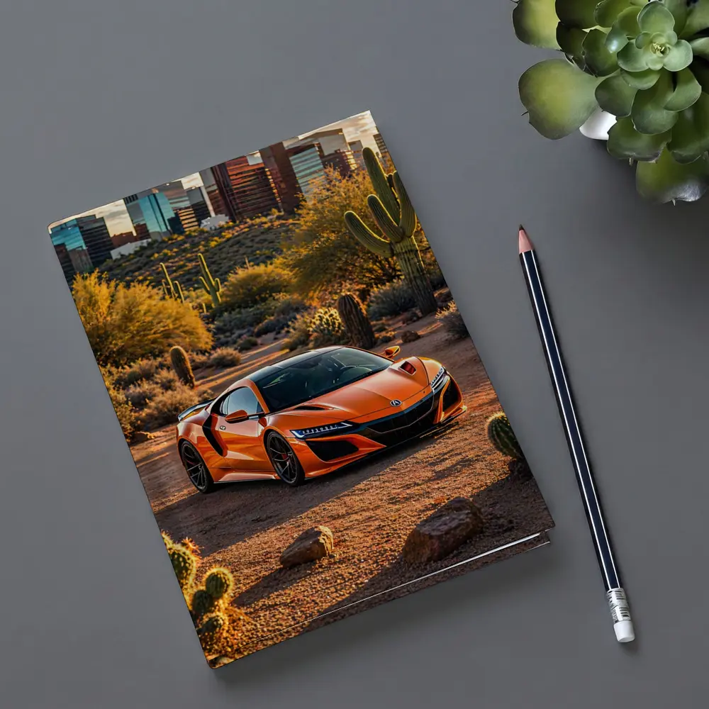 Acura NSX Orange Desert City Skyline – Notebooks