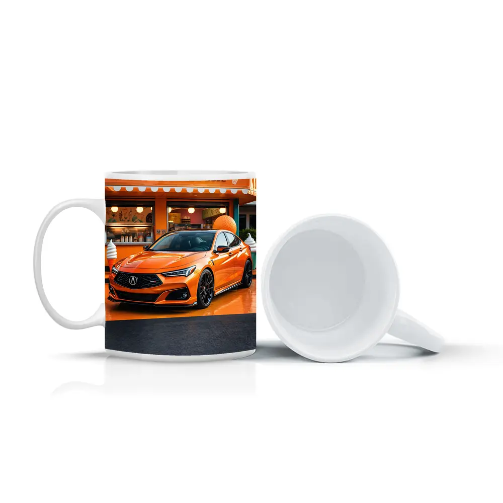 Acura TLX Orange Sports Sedan Ice Cream Shop – Mugs