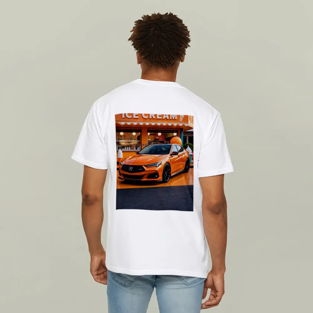 Acura TLX Orange Sports Sedan Ice Cream Shop – T-Shirts