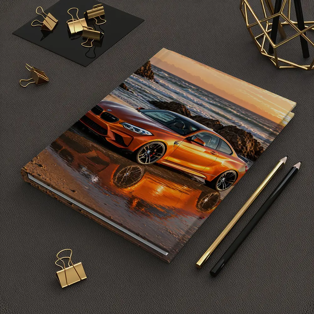 BMW M2 Orange Coupe Beach Sunset – Notebooks