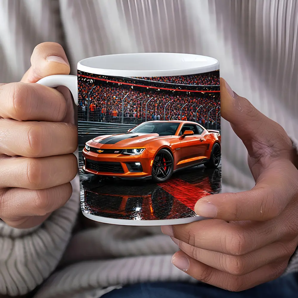 Chevrolet Camaro SS Orange Racing Track Night – Mugs