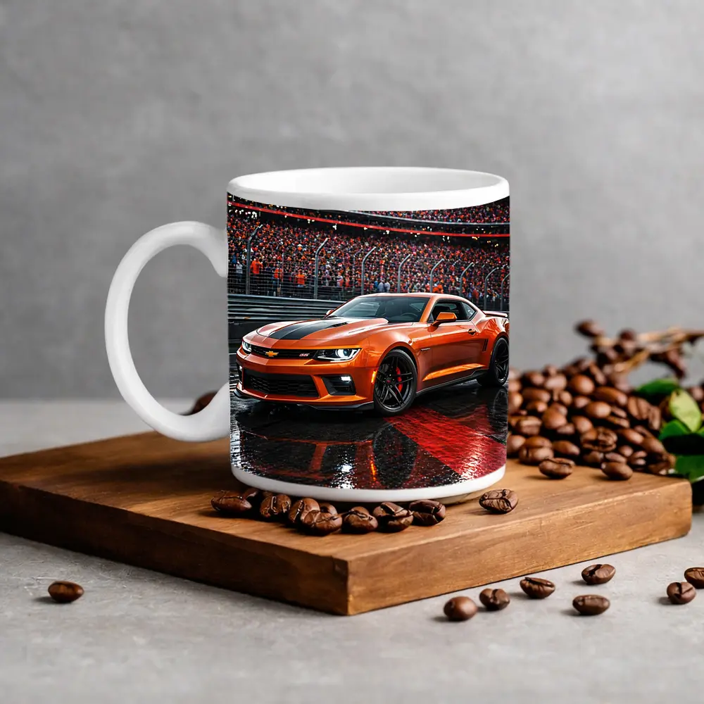 Chevrolet Camaro SS Orange Racing Track Night – Mugs