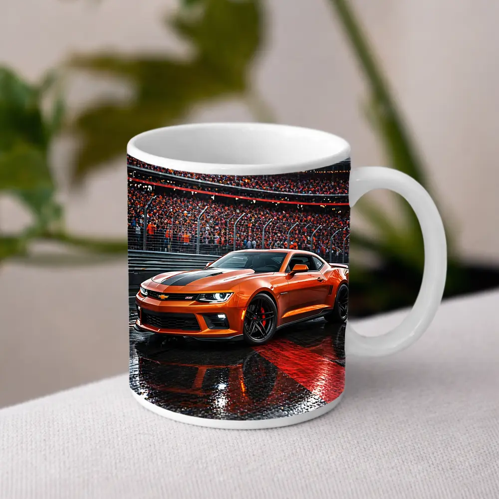 Chevrolet Camaro SS Orange Racing Track Night – Mugs