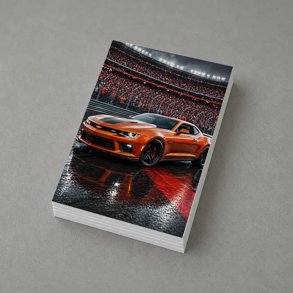 Chevrolet Camaro SS Orange Racing Track Night – Postcards