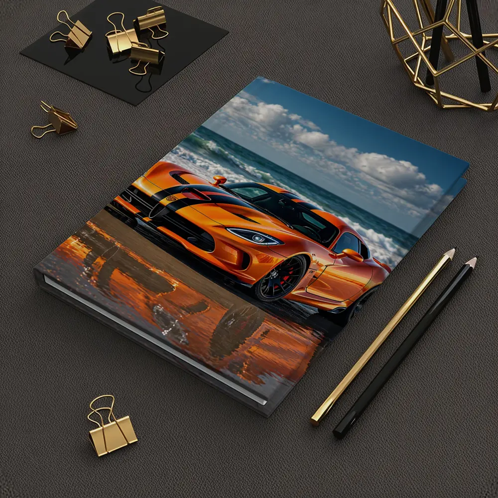 Dodge Viper Orange Black Stripes Beach – Notebooks