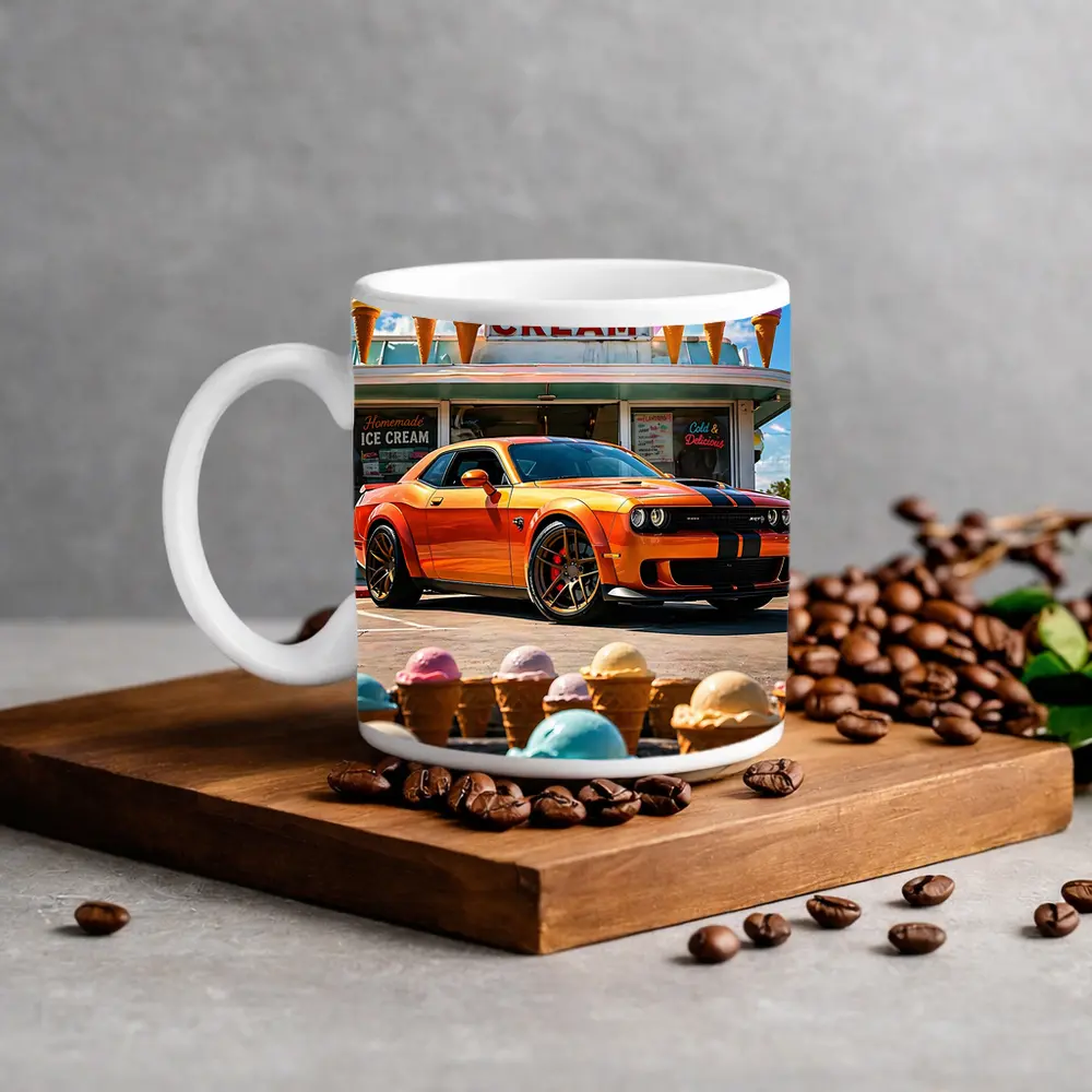 Dodge Challenger SRT Hellcat Ice Cream Shop – Mugs