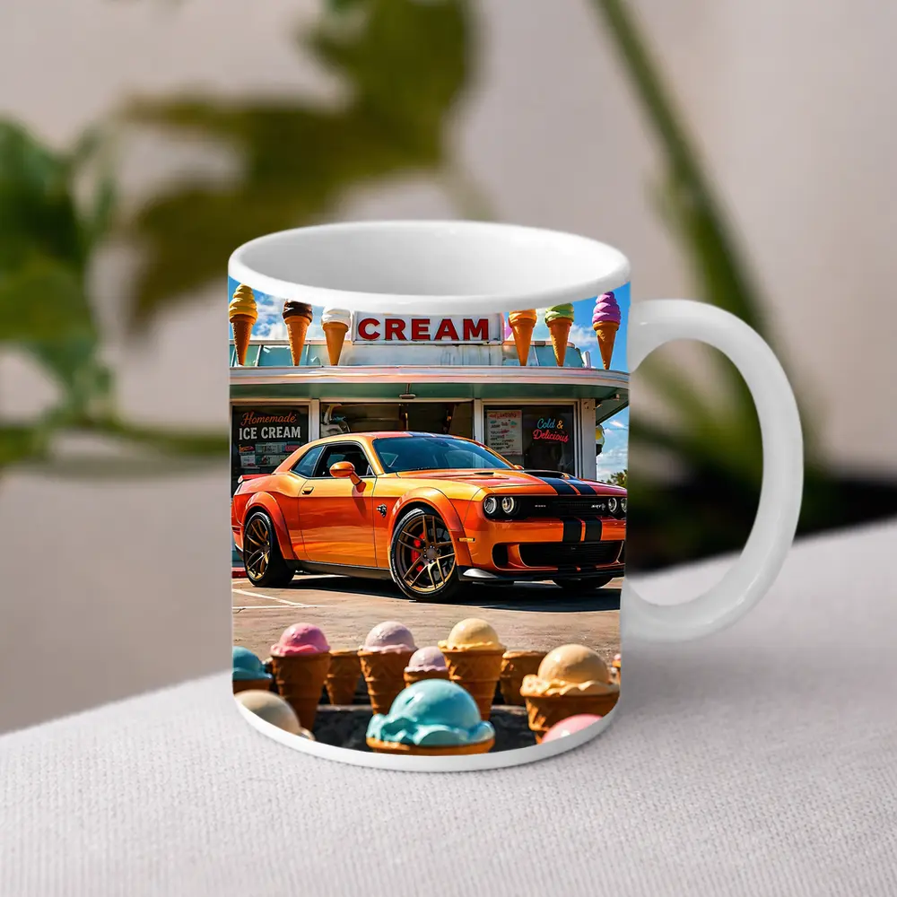 Dodge Challenger SRT Hellcat Ice Cream Shop – Mugs