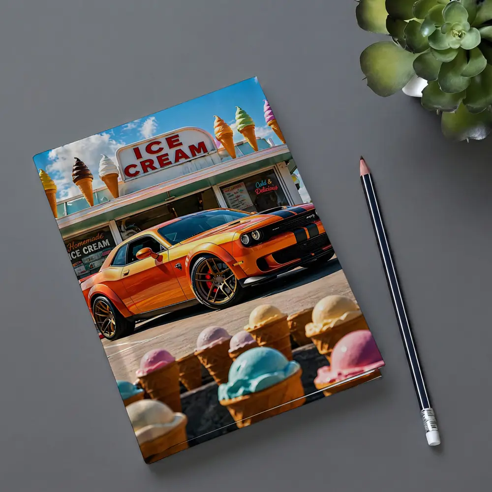Dodge Challenger SRT Hellcat Ice Cream Shop – Notebooks
