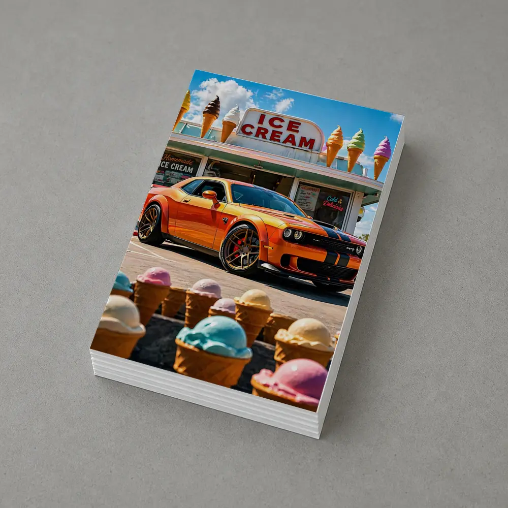 Dodge Challenger SRT Hellcat Ice Cream Shop – Postcards