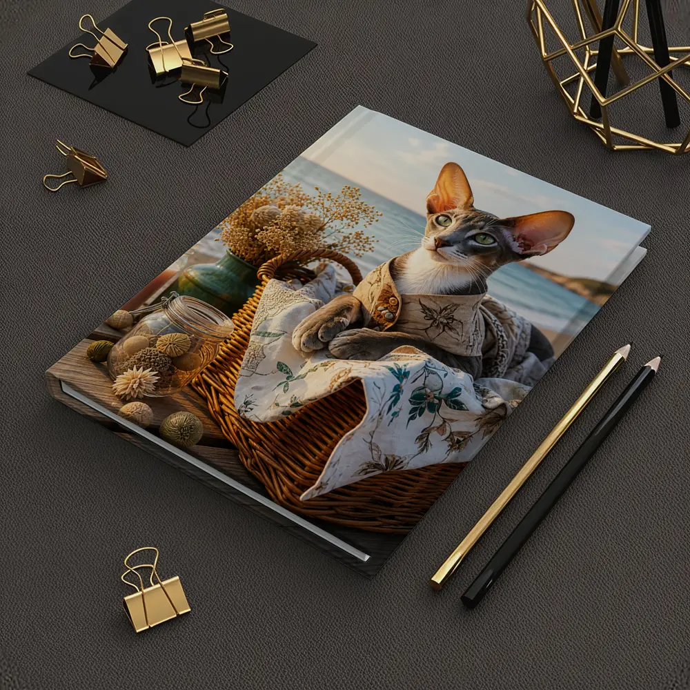 Oriental Shorthair Cat Cozy Beach Basket – Notebooks