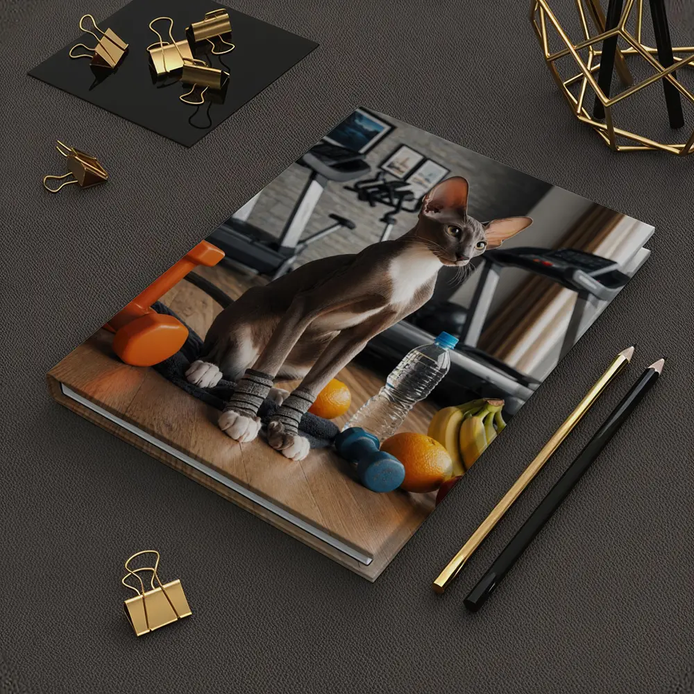 Oriental Shorthair Cat Gym Fitness Setting – Notebooks