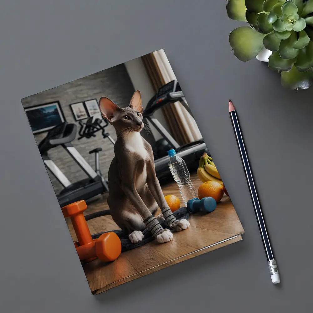 Oriental Shorthair Cat Gym Fitness Setting – Notebooks