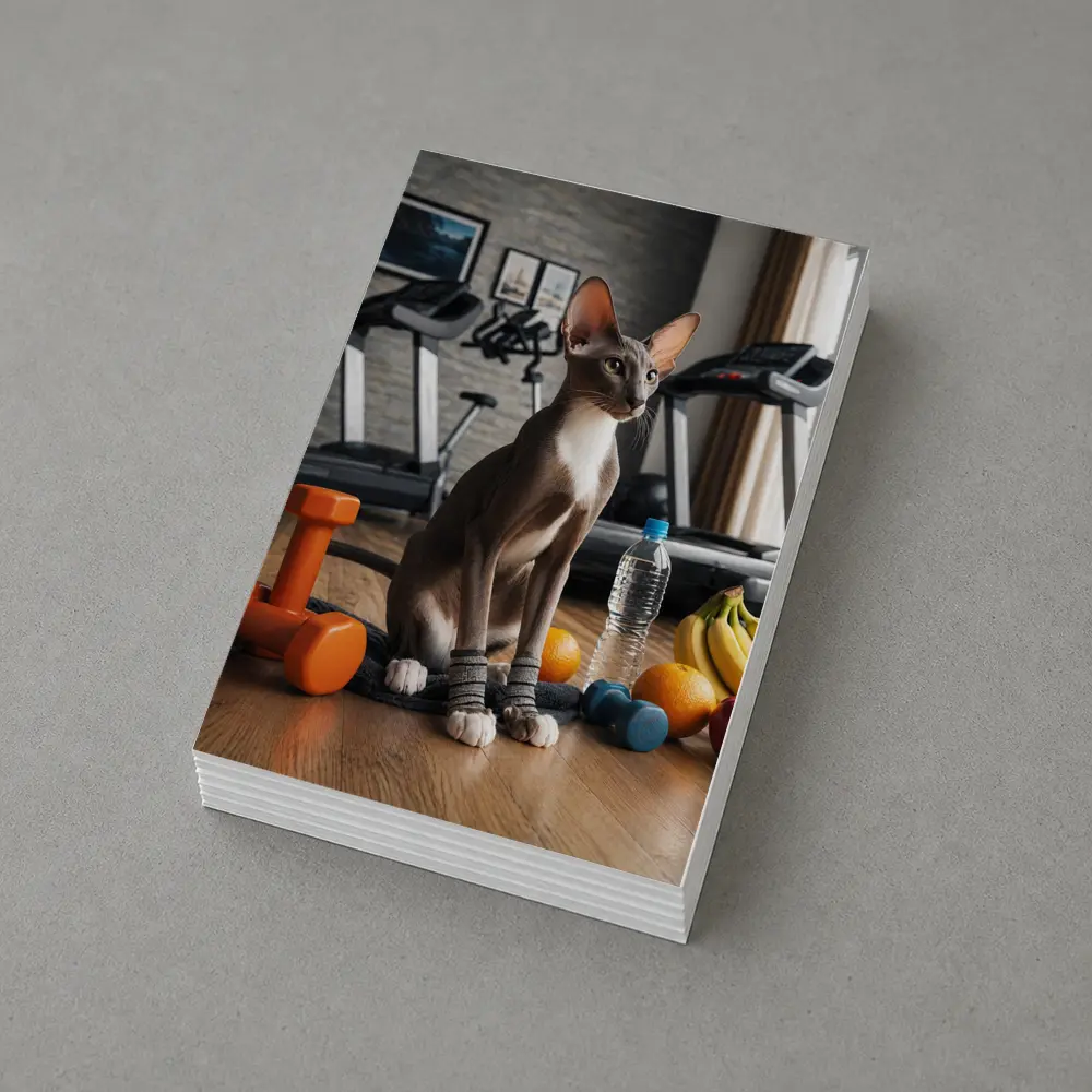 Oriental Shorthair Cat Gym Fitness Setting – Postcards