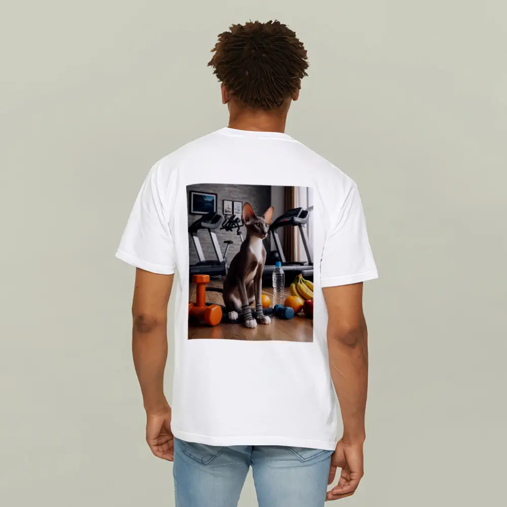 Oriental Shorthair Cat Gym Fitness Setting – T-Shirts