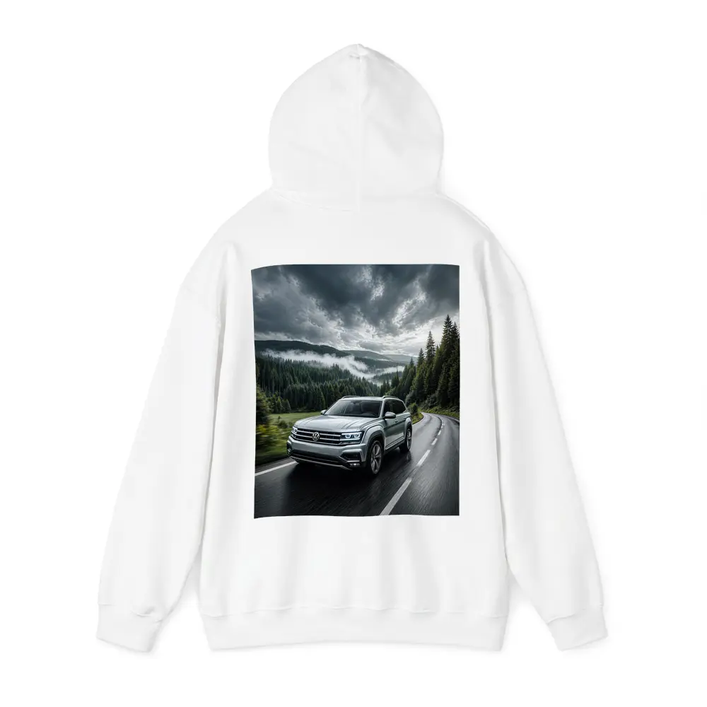 Volkswagen Atlas SUV Stormy Forest Road Drive – Hoodies