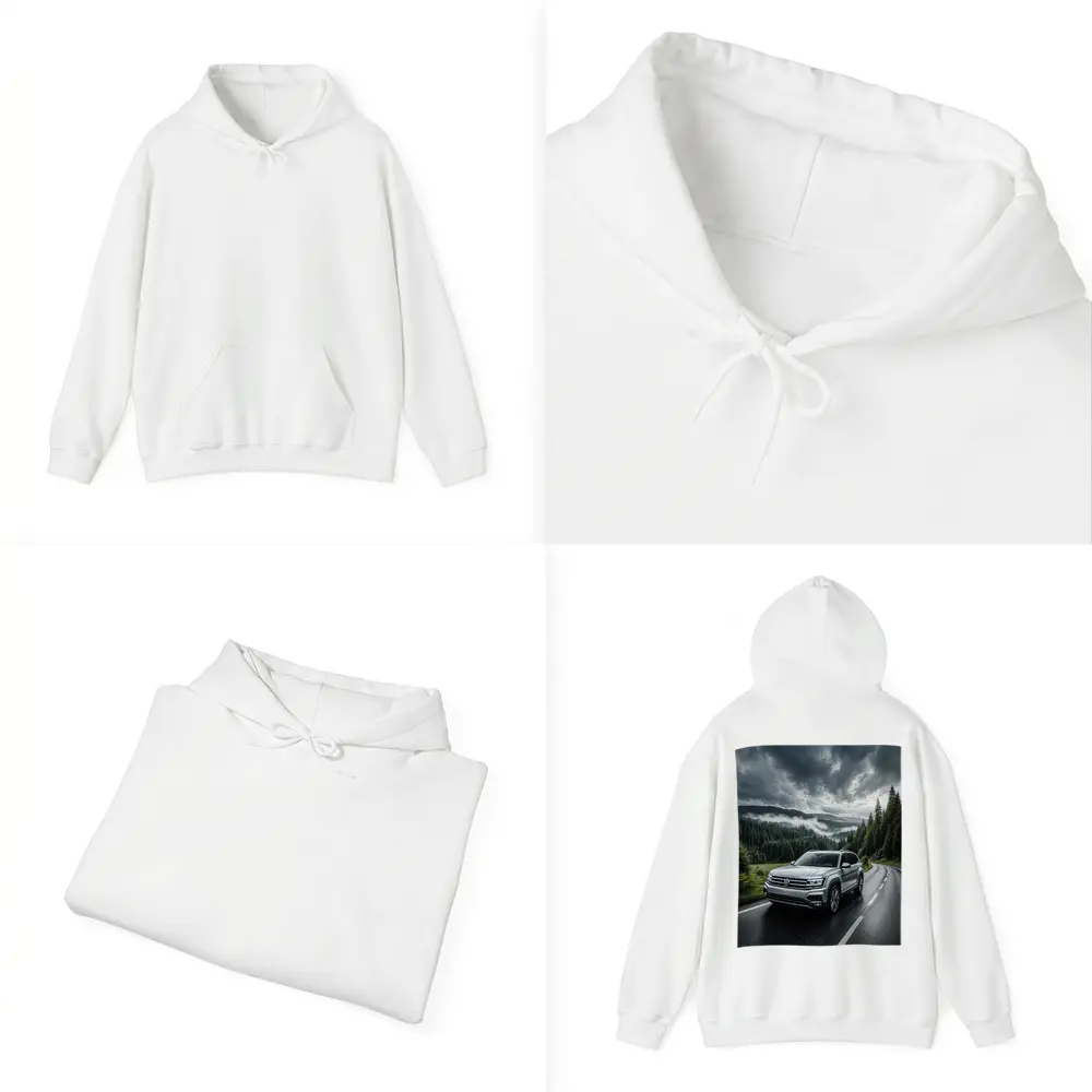 Volkswagen Atlas SUV Stormy Forest Road Drive – Hoodies