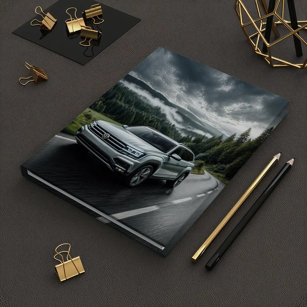 Volkswagen Atlas SUV Stormy Forest Road Drive – Notebooks